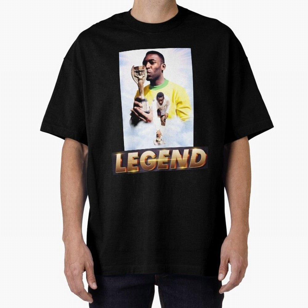 Signed Pele Shirt Classic T-Shirt Capture FIFA World Cup 2026 with Messi and Cristiano Ronaldo, Portugal, Spain and Germany Energy, Football History, Final Match Energy, Crowd Noise and Once in a Lifetime Moments; Great for Supporters Who Love