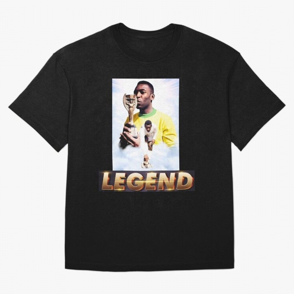 Signed Pele Shirt Classic T-Shirt Capture FIFA World Cup 2026 with Messi and Cristiano Ronaldo, Portugal, Spain and Germany Energy, Football History, Final Match Energy, Crowd Noise and Once in a Lifetime Moments; Great for Supporters Who Love