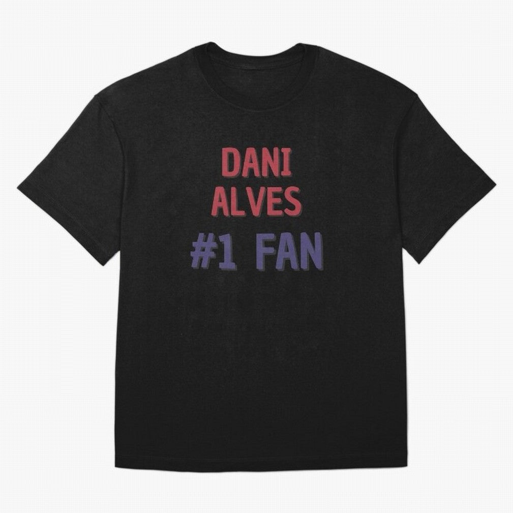 Dani Alves - #1 Fan Essential T-Shirt Celebrate Classic Football Spirit in FIFA World Cup 2026 Centered on Messi, Neymar and Mbappe, Argentina, France and Brazil Energy, Sports Nostalgia, International Competition, Famous Players and Unforgettable