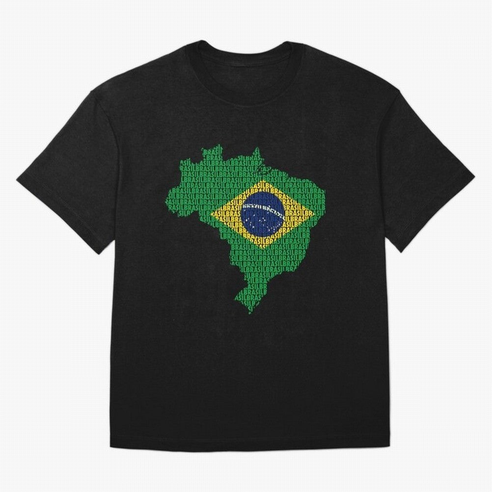 Map of Brazil (Brasil) Classic T-Shirt Fuel the Hype around the FIFA World Cup 2026 Group Stage Journey through Mbappe and Neymar Highlights, England, France and Netherlands Pride, Soccer Culture, Superstar Moments, National Team Dreams and