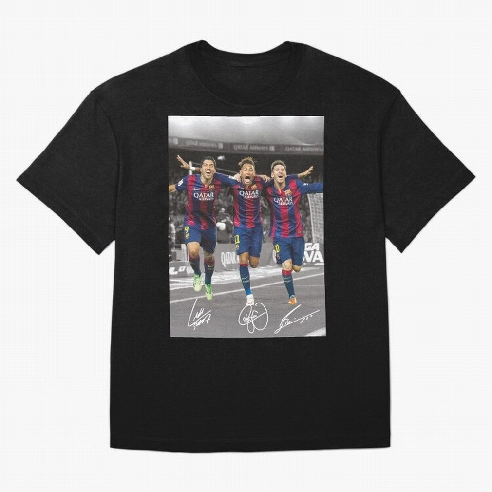 Messi Neymar Suarez Premium T-Shirt Keep Football History Alive during FIFA World Cup 2026 with Haaland and Mbappe, France Energy, Vintage Soccer Flavor, Modern Football Stars, National Flags and Final Night Emotion; Great for Supporters Who Love