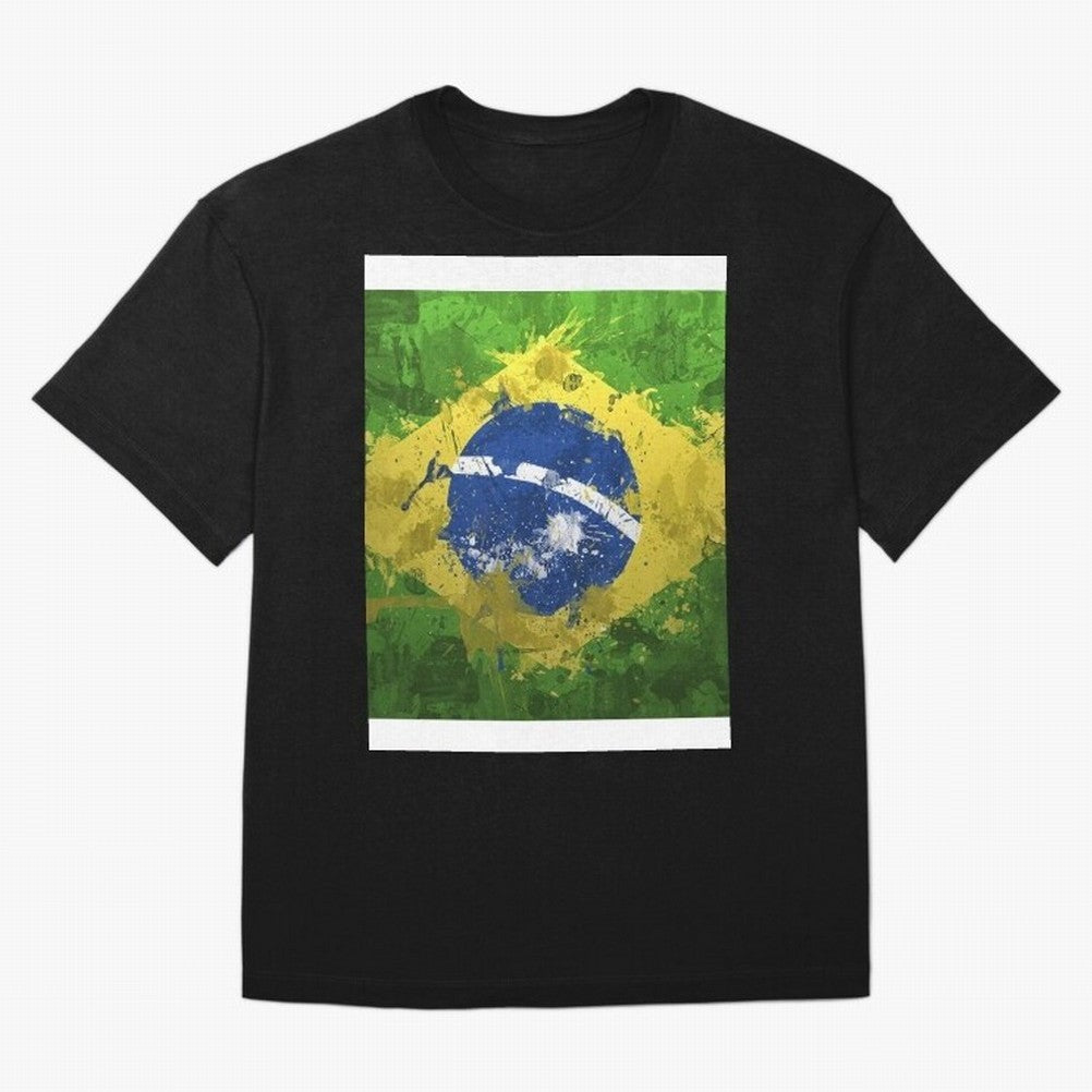 Brasilian Flag Face Mask Graphic T-Shirt Show Love for Legendary Goals in FIFA World Cup 2026 Inspired by CR7, Brazil, Portugal and Argentina Energy, Match Day Excitement, Supporter Culture, Golden Goals and Global Football Passion; Ideal for Fans