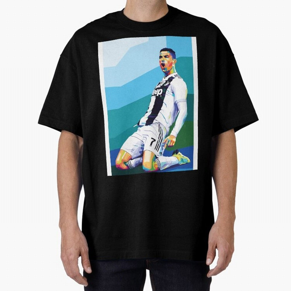 Cristiano Ronaldo Celebration Pop Art Graphic T-Shirt Support the Legends of Global Football Passion for FIFA World Cup 2026, Centered on Messi, England, Global Supporter Spirit, Legendary Goals, National Colors and Tournament Celebration; Ideal
