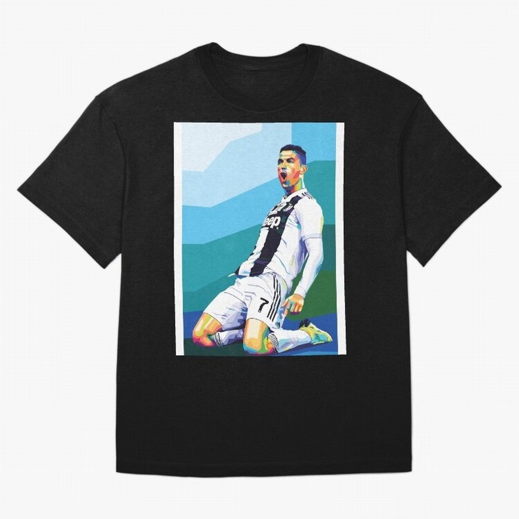 Cristiano Ronaldo Celebration Pop Art Graphic T-Shirt Support the Legends of Global Football Passion for FIFA World Cup 2026, Centered on Messi, England, Global Supporter Spirit, Legendary Goals, National Colors and Tournament Celebration; Ideal