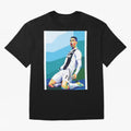 Cristiano Ronaldo Celebration Pop Art Graphic T-Shirt Support the Legends of Global Football Passion for FIFA World Cup 2026, Centered on Messi, England, Global Supporter Spirit, Legendary Goals, National Colors and Tournament Celebration; Ideal