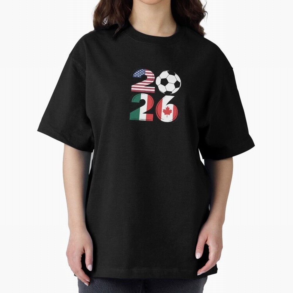 2026 soccer logo Classic T-Shirt Bring Match Day Fire to Global Football Passion for FIFA World Cup 2026, Centered on Messi, CR7 and Mbappe, Argentina and Brazil, Global Supporter Spirit, Legendary Goals, National Colors and Tournament Celebration;