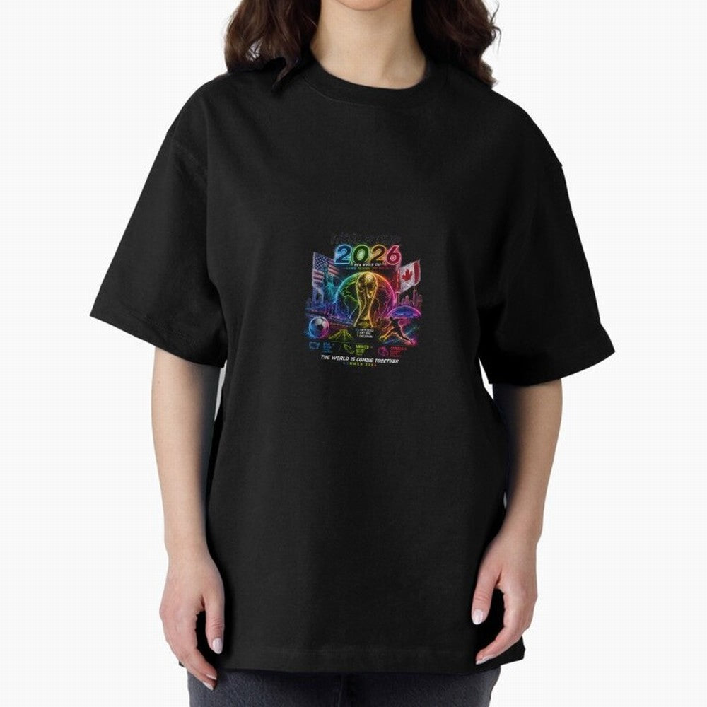 World Cup 2026 ¨C United Passion ?? | Neon Football Design Classic T-Shirt Honor Football Greatness during the FIFA World Cup 2026 Journey through CR7 Highlights, Germany Pride, Match Day Excitement, Supporter Culture, Golden Goals and Global