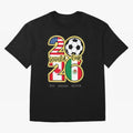 World Cup 2026, Usa Canada Mexico Football Classic T-Shirt Carry the Colors and Pride of Global Football Passion for FIFA World Cup 2026 Group Stage, Celebrating Haaland, Brazil, Portugal and Argentina, Vintage Soccer Flavor, Modern Football Stars,