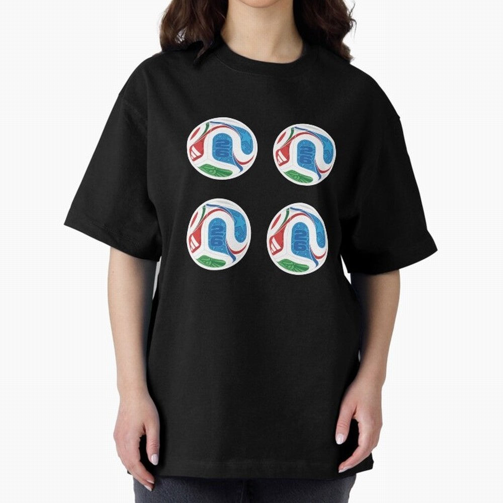 2026 World Soccer Ball Sticker Pack (4 pcs) Classic T-Shirt Bring a Champion Mindset to FIFA World Cup 2026 Group Stage Spirit, Filled with England and Germany, Messi, Champion Mindset, Group Stage Buzz, Knockout Tension and Passionate Fan Culture;