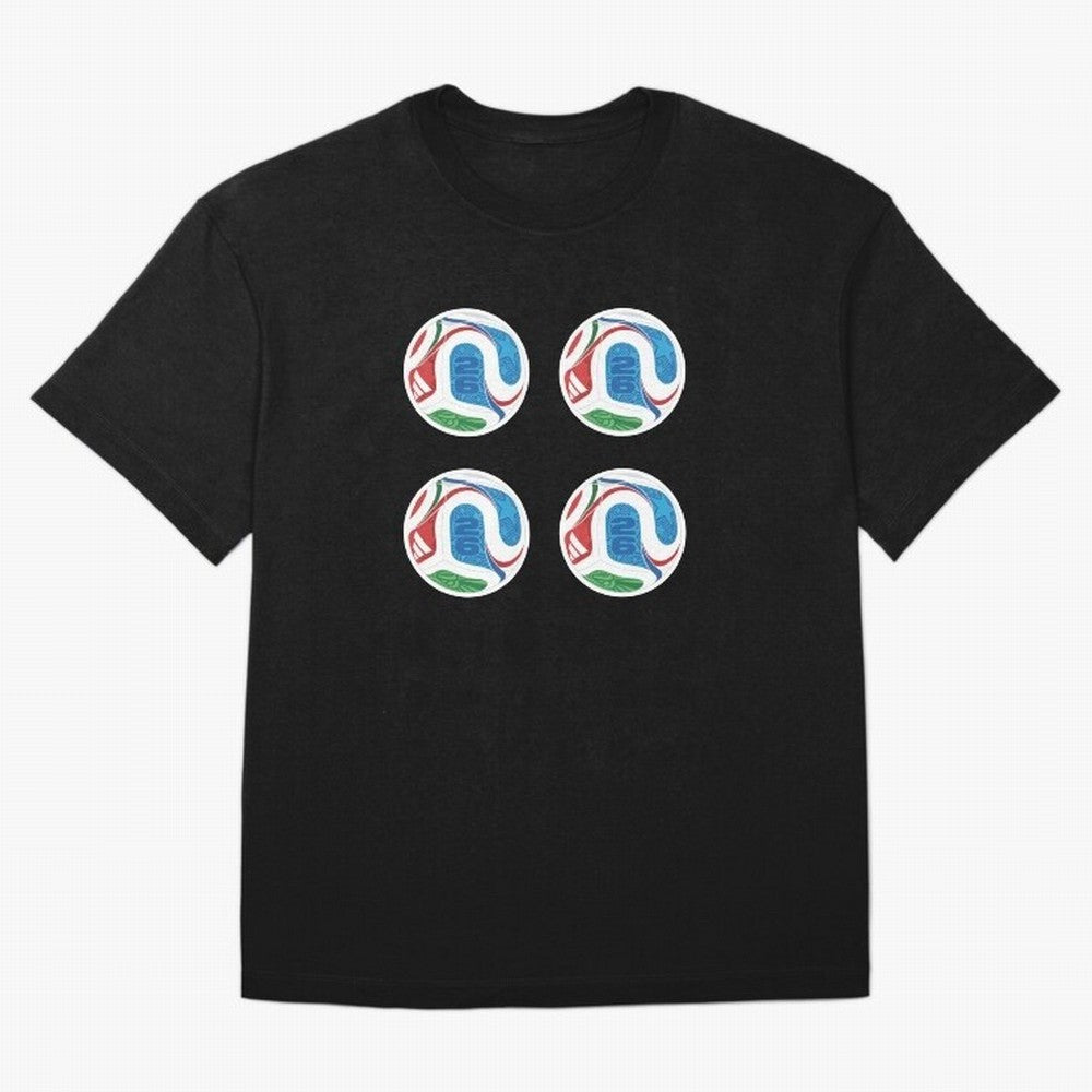 2026 World Soccer Ball Sticker Pack (4 pcs) Classic T-Shirt Bring a Champion Mindset to FIFA World Cup 2026 Group Stage Spirit, Filled with England and Germany, Messi, Champion Mindset, Group Stage Buzz, Knockout Tension and Passionate Fan Culture;