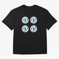 2026 World Soccer Ball Sticker Pack (4 pcs) Classic T-Shirt Bring a Champion Mindset to FIFA World Cup 2026 Group Stage Spirit, Filled with England and Germany, Messi, Champion Mindset, Group Stage Buzz, Knockout Tension and Passionate Fan Culture;