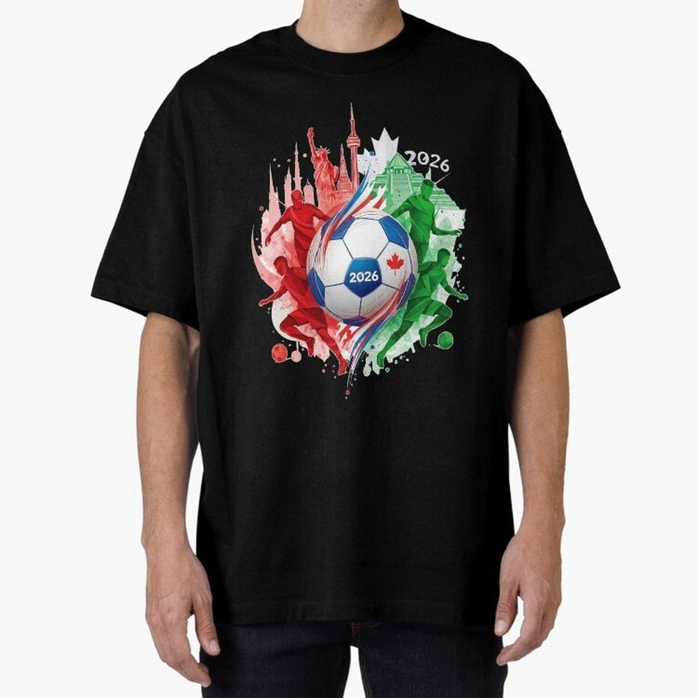 Internation Unity 2026 Classic T-Shirt Celebrate Unforgettable Nights in Global Football Passion for FIFA World Cup 2026 USA Canada Mexico, Driven by Neymar, Haaland and Cristiano Ronaldo, Argentina, France and Brazil, Football Festival Excitement,