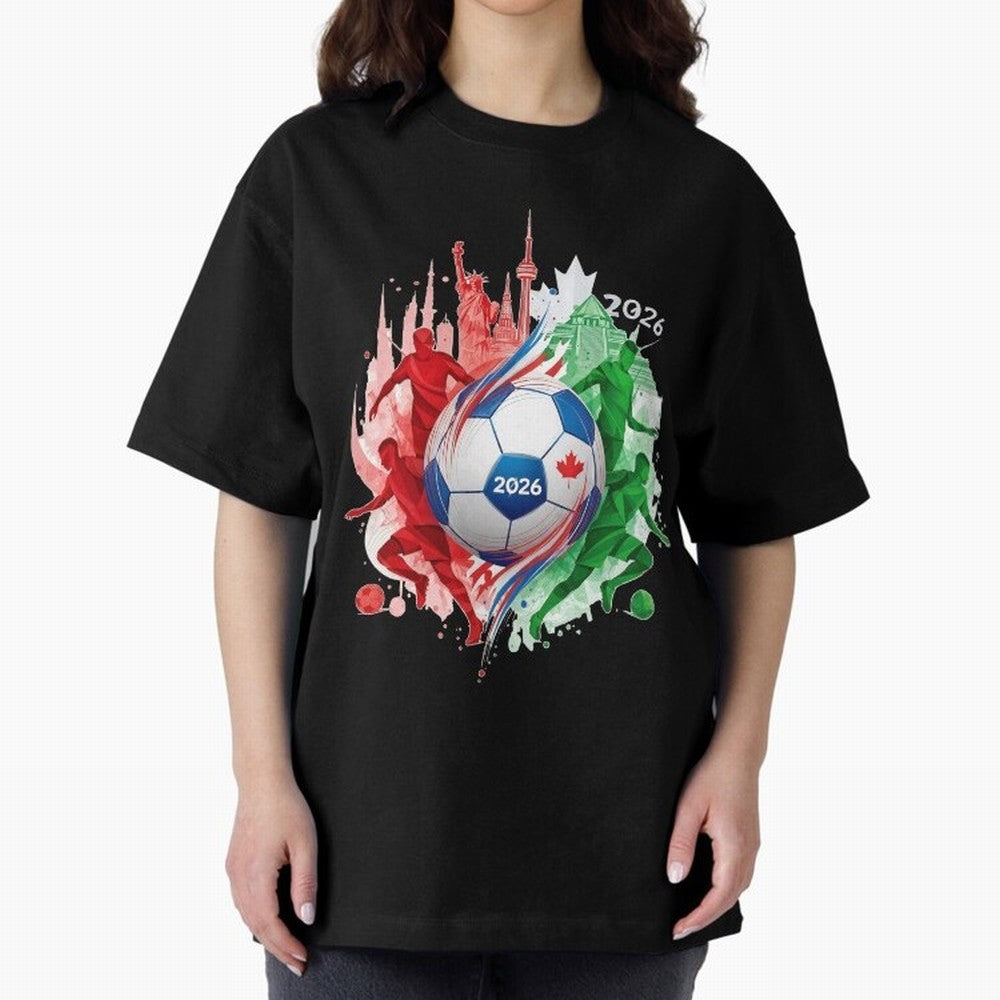 Internation Unity 2026 Classic T-Shirt Celebrate Unforgettable Nights in Global Football Passion for FIFA World Cup 2026 USA Canada Mexico, Driven by Neymar, Haaland and Cristiano Ronaldo, Argentina, France and Brazil, Football Festival Excitement,