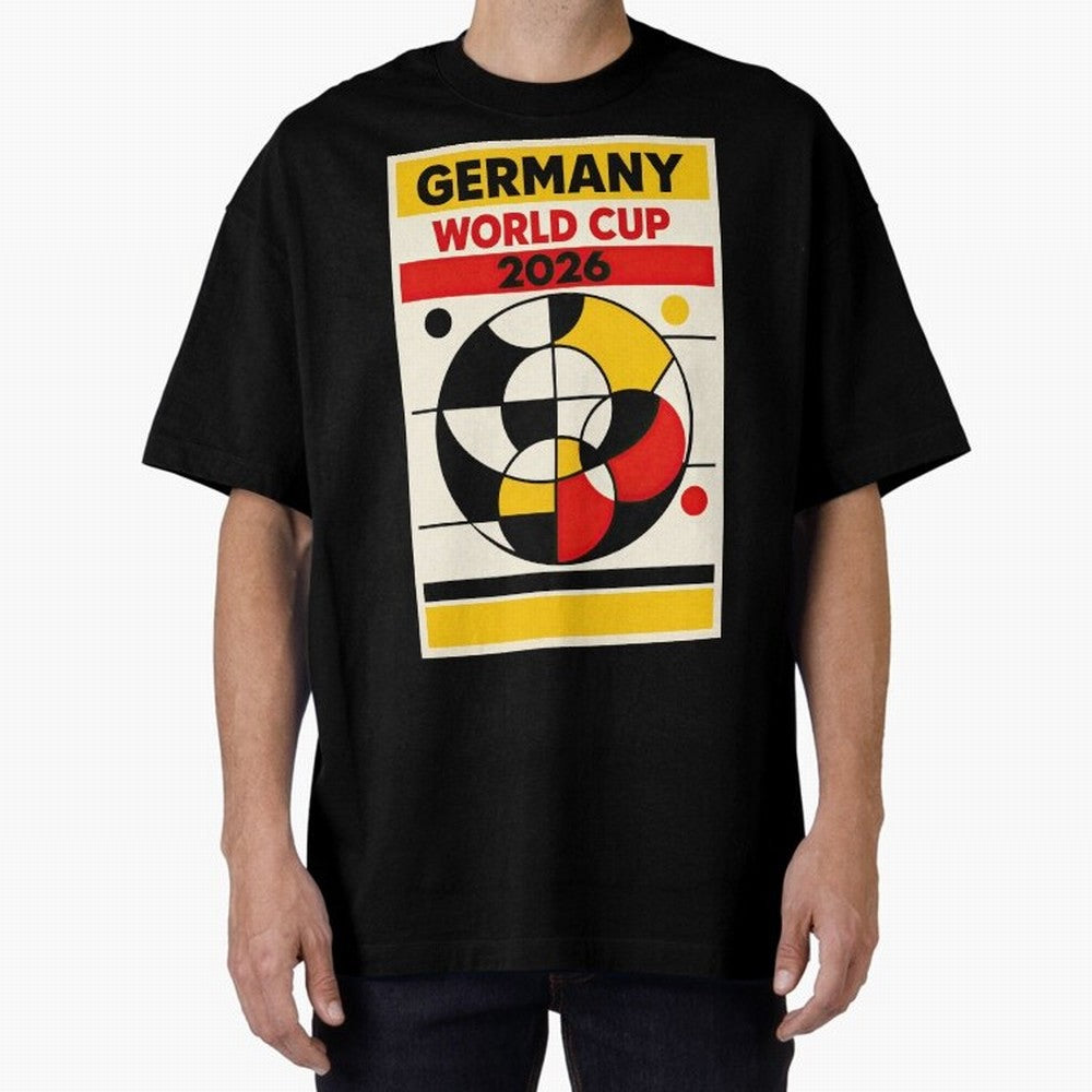 Elegant and Geometrical Germany World Cup 2026 Poster Classic T-Shirt Share Match Day Hype around FIFA World Cup 2026 Group Stage, Messi, CR7 and Mbappe, Brazil, Portugal and Argentina, Champion Mindset, Group Stage Buzz, Knockout Tension and