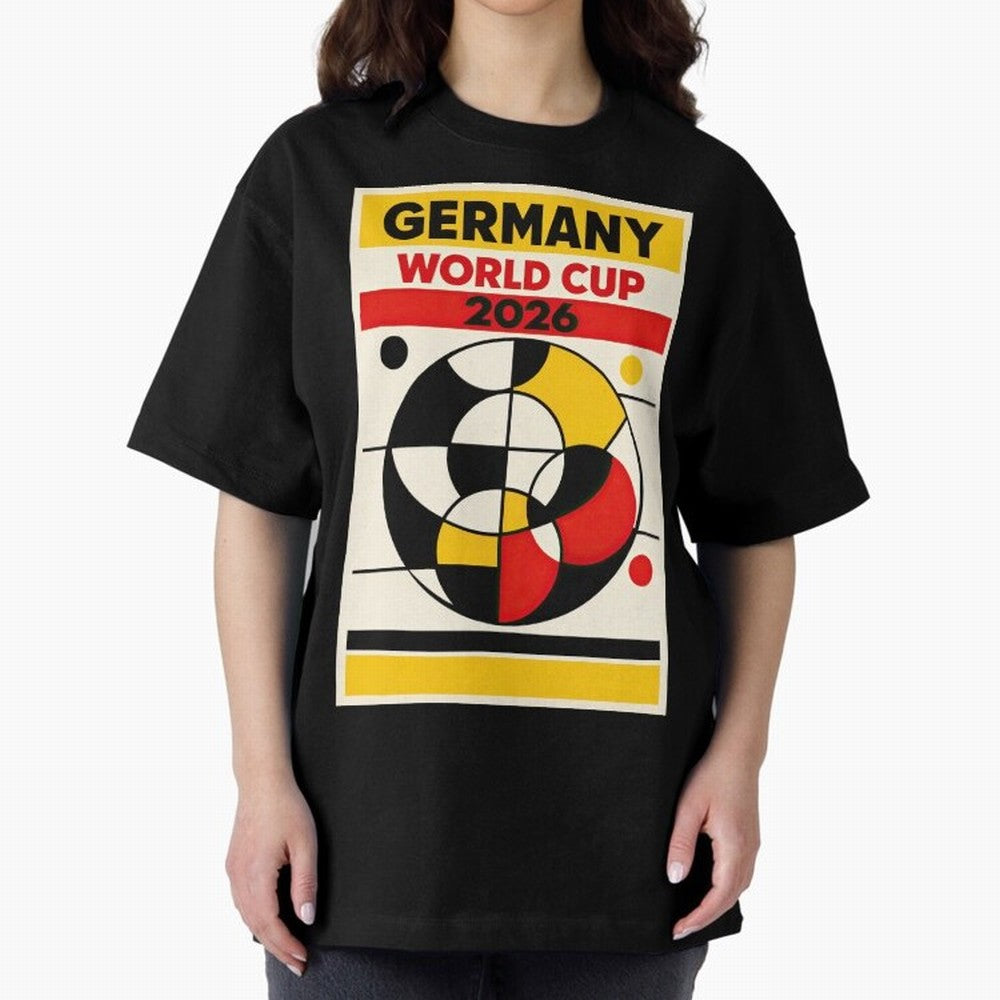 Elegant and Geometrical Germany World Cup 2026 Poster Classic T-Shirt Share Match Day Hype around FIFA World Cup 2026 Group Stage, Messi, CR7 and Mbappe, Brazil, Portugal and Argentina, Champion Mindset, Group Stage Buzz, Knockout Tension and
