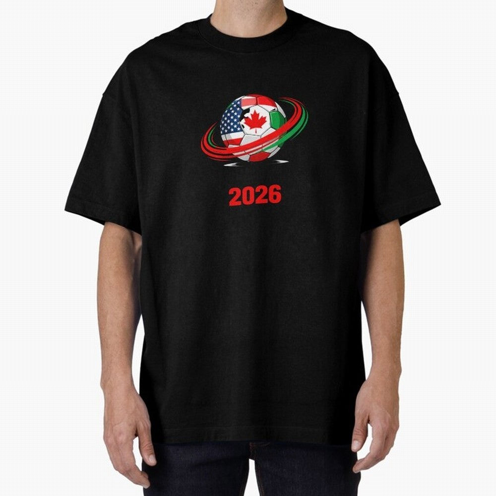 World Cup 2026, Soccer Ball, USA Canada Mexico Football Classic T-Shirt Elevate FIFA World Cup 2026 USA Canada Mexico Spirit, Centered on Argentina, France and Brazil, Haaland, Tournament Hype, Historic Matchups, Family Viewing Parties and Global