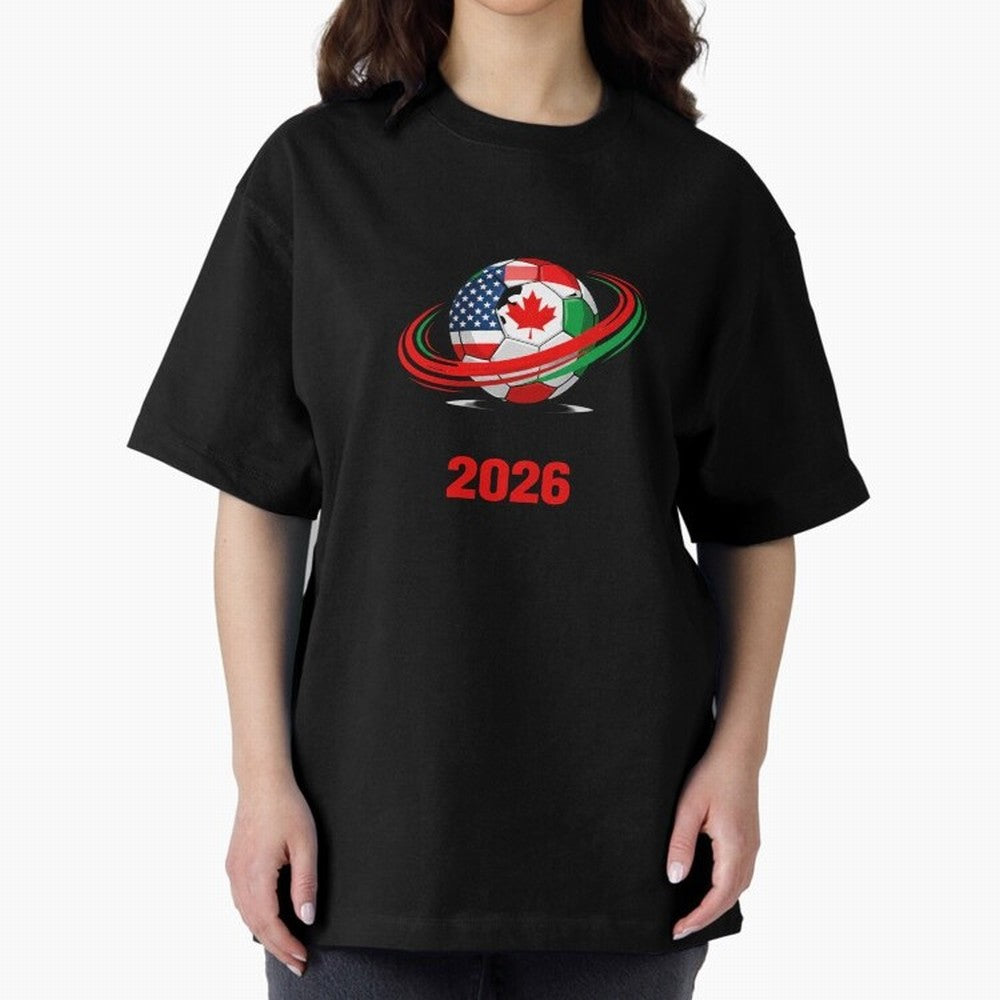 World Cup 2026, Soccer Ball, USA Canada Mexico Football Classic T-Shirt Elevate FIFA World Cup 2026 USA Canada Mexico Spirit, Centered on Argentina, France and Brazil, Haaland, Tournament Hype, Historic Matchups, Family Viewing Parties and Global