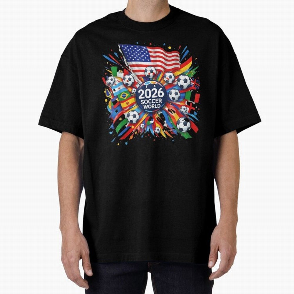2026 Soccer World Cup United States Mexico Canada Football Championship Tournament Classic T-Shirt Feel FIFA World Cup 2026 for Fans of Neymar and France, Bringing Sports Nostalgia, International Competition, Famous Players and Unforgettable