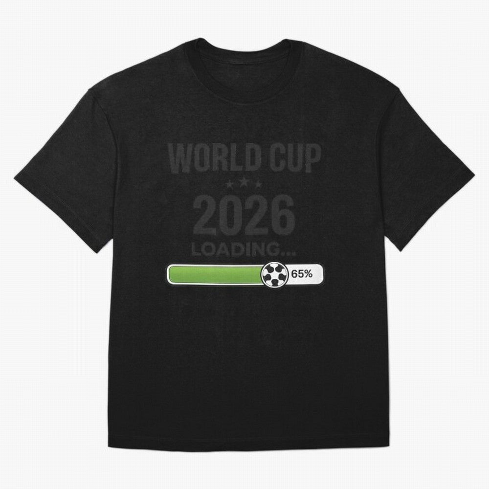 Copy of World Cup 2026 Loading Funny Football Shirt Soccer Fan Gift Classic T-Shirt Experience the Global Stage of Match Day Hype around FIFA World Cup 2026 Group Stage, Messi, CR7 and Mbappe, Portugal, Spain and Germany, Retro Football Energy,