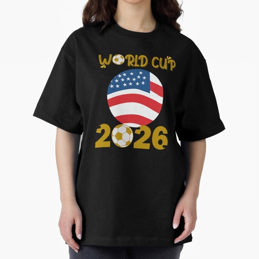 World Cup 2026 USA Soccer Design ¨C Football Fan Graphic T-Shirt Classic T-Shirt Show Your Stadium Side during Match Day Hype around FIFA World Cup 2026 Group Stage, Neymar, Brazil, Global Supporter Spirit, Legendary Goals, National Colors and