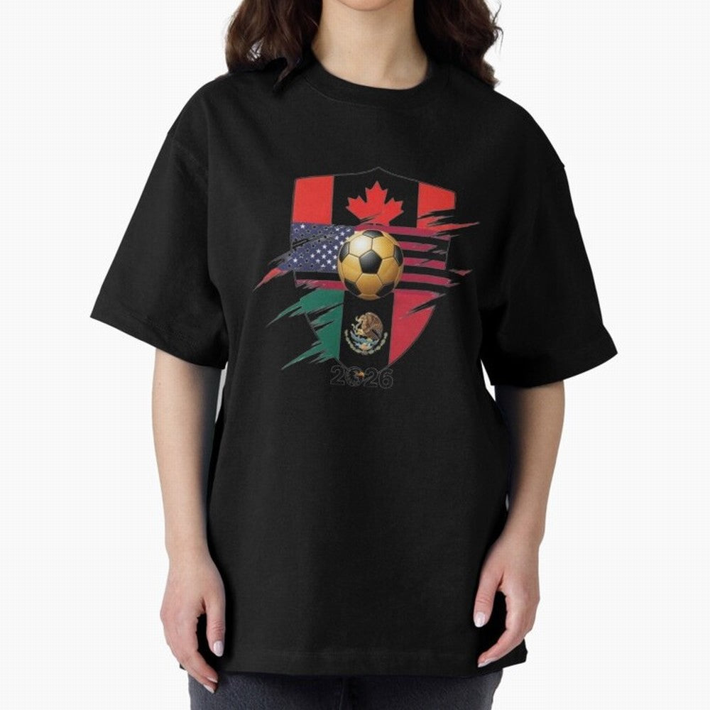 Golden Soccer Ball 2026 Host Nations Emblem Classic T-Shirt Join the Global Buzz around Global Football Passion for FIFA World Cup 2026 USA Canada Mexico, Made for CR7 and Messi, France, Fan Favorite Moments, National Team Passion, Big Match Drama
