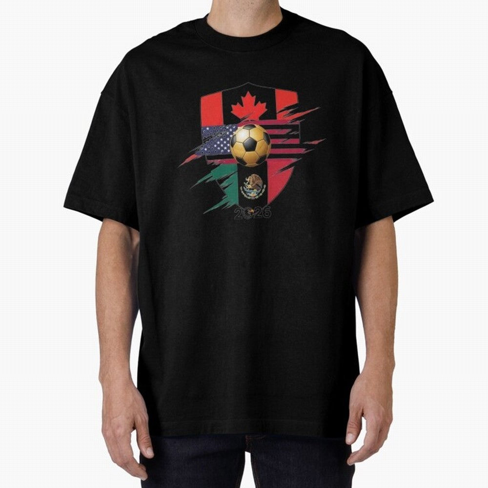 Golden Soccer Ball 2026 Host Nations Emblem Classic T-Shirt Join the Global Buzz around Global Football Passion for FIFA World Cup 2026 USA Canada Mexico, Made for CR7 and Messi, France, Fan Favorite Moments, National Team Passion, Big Match Drama