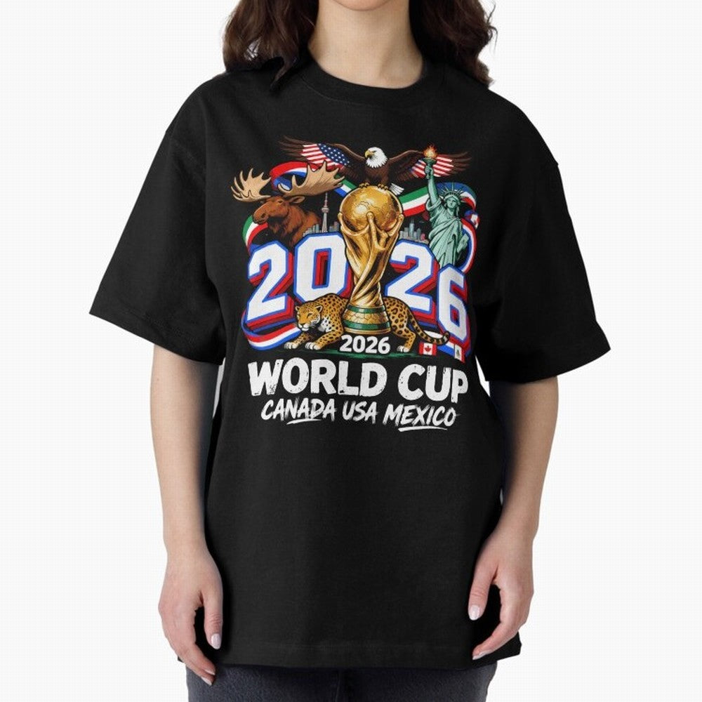 World Cup 2026 Soccer Fan USA Canada Mexico Classic T-Shirt Step into FIFA World Cup 2026 USA Canada Mexico Driven by CR7 and Messi, Argentina and Brazil Energy, Worldwide Fan Energy, Dramatic Goals, Stadium Lights and Championship Celebrations;