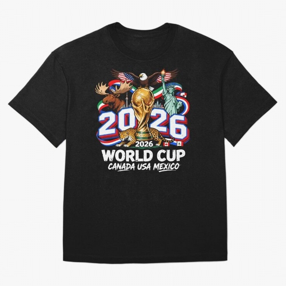 World Cup 2026 Soccer Fan USA Canada Mexico Classic T-Shirt Step into FIFA World Cup 2026 USA Canada Mexico Driven by CR7 and Messi, Argentina and Brazil Energy, Worldwide Fan Energy, Dramatic Goals, Stadium Lights and Championship Celebrations;