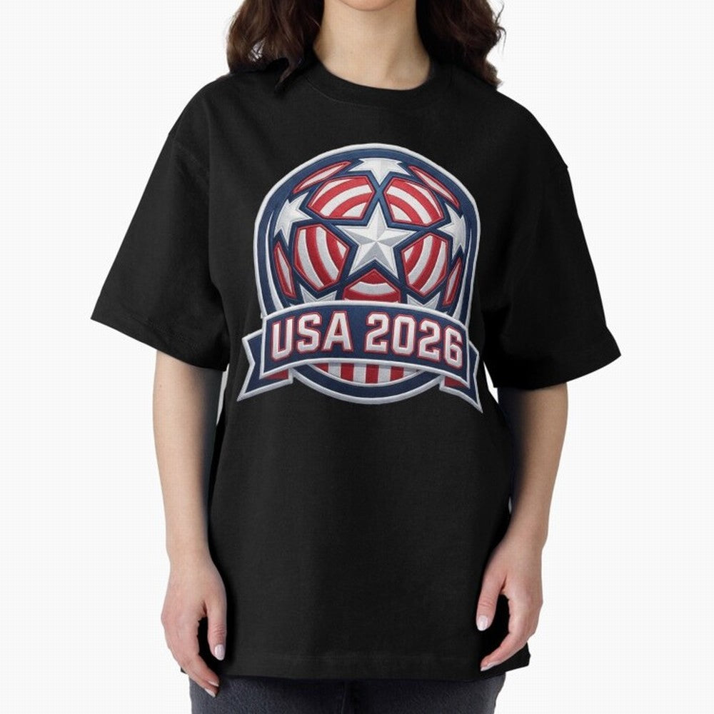 USA 2026 World Cup T-Shirt - Star Spangled Soccer Design - American Host Fan Tee Classic T-Shirt Honor Champions and Dreams in FIFA World Cup 2026 Celebrating Messi, CR7 and Mbappe, France and Portugal Energy, Goal Celebration Energy, Supporter