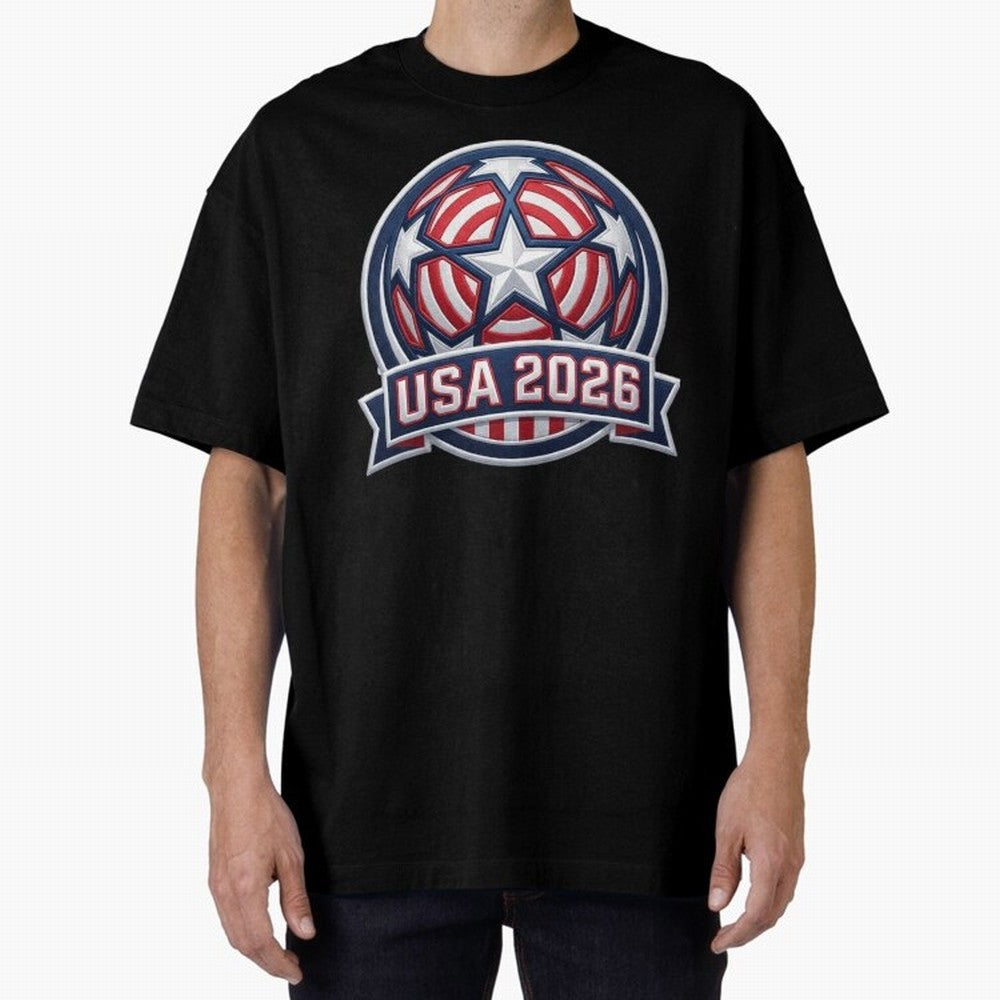 USA 2026 World Cup T-Shirt - Star Spangled Soccer Design - American Host Fan Tee Classic T-Shirt Honor Champions and Dreams in FIFA World Cup 2026 Celebrating Messi, CR7 and Mbappe, France and Portugal Energy, Goal Celebration Energy, Supporter