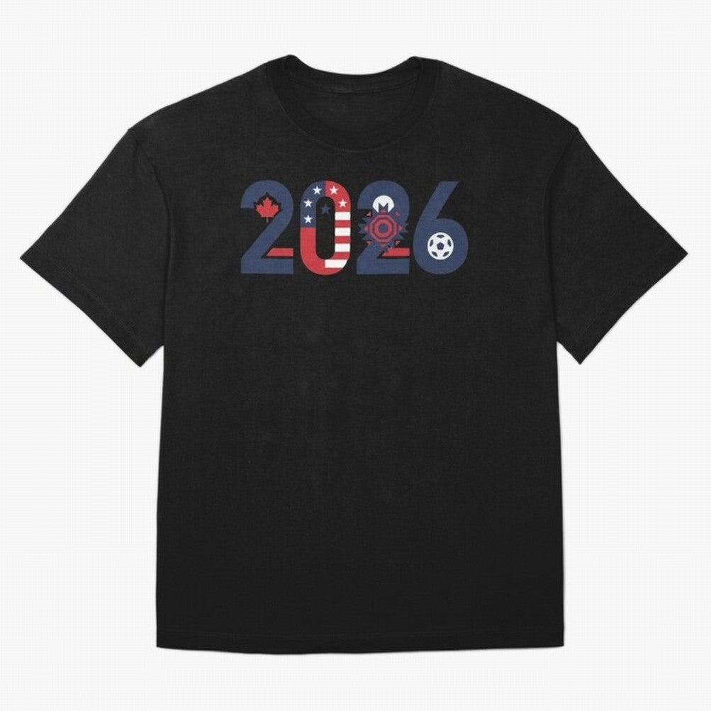 North America Soccer 2026 - Three Nations Fan Art Classic T-Shirt Cheer through Every Moment of FIFA World Cup 2026 Group Stage Spirit, Inspired by Brazil, Mbappe and Neymar, Retro Football Energy, Iconic Rivalries, Trophy Chase Drama and Stadium