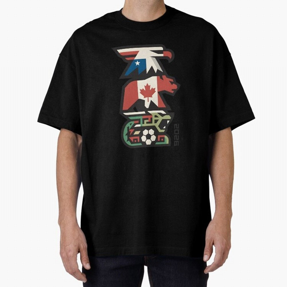 USA Canada Mexico World Cup 2026 Host Nations Classic T-Shirt Cheer through Every Moment of Global Football Passion for FIFA World Cup 2026 USA Canada Mexico, Driven by Messi, Portugal, Spain and Germany, Vintage Soccer Flavor, Modern Football