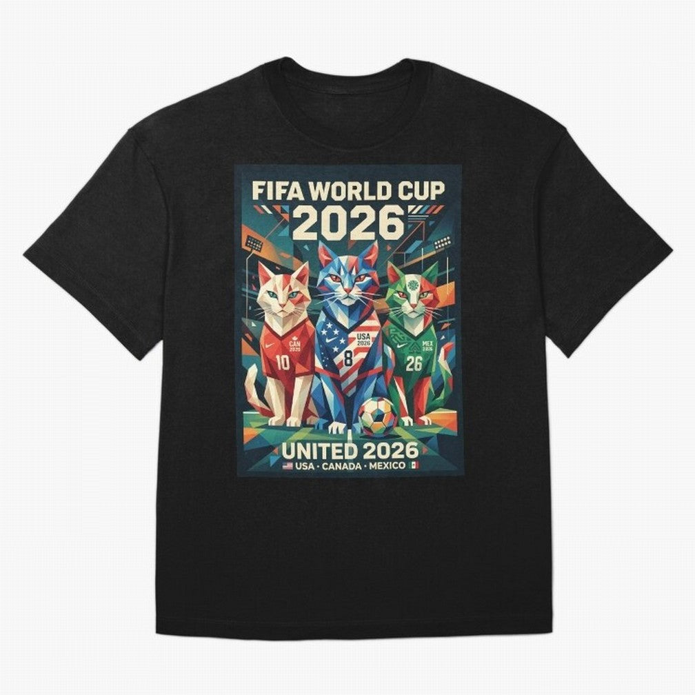 The Cats Football World Cup Classic T-Shirt Bring Retro Soccer Energy to FIFA World Cup 2026 USA Canada Mexico for Fans of Messi, CR7 and Mbappe and Germany, Bringing Worldwide Fan Energy, Dramatic Goals, Stadium Lights and Championship
