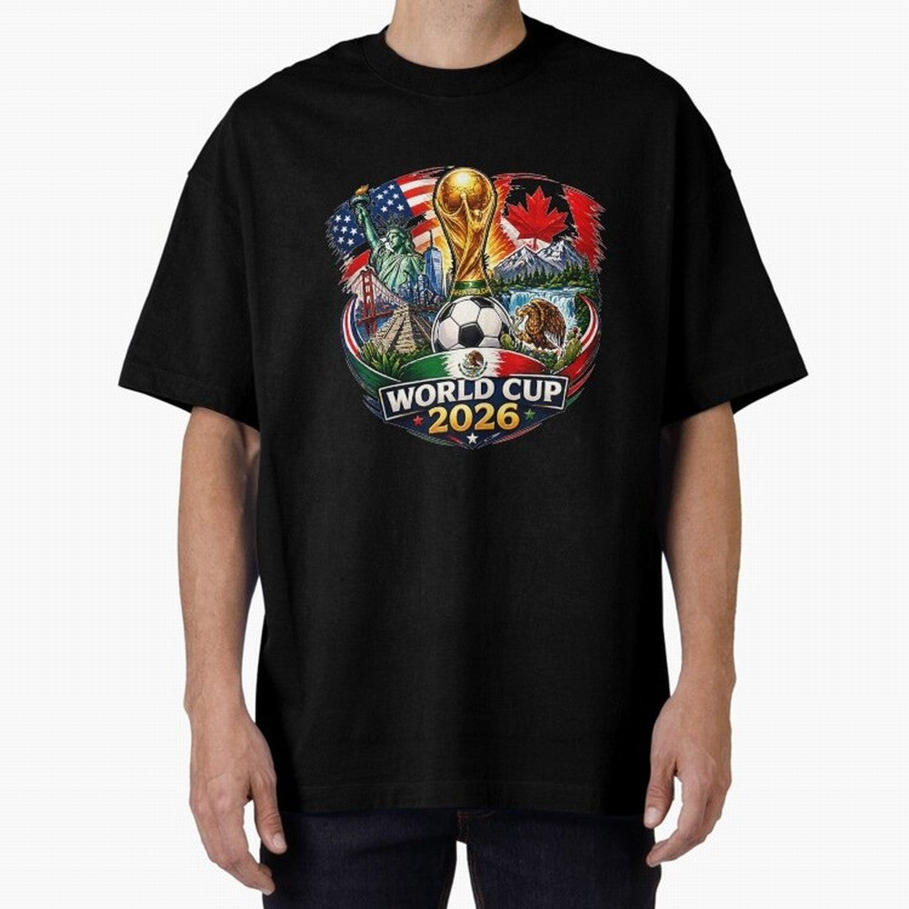 World Football 2026 USA Canada Mexico ¨C Soccer Fan Design Retro Travel Style Classic T-Shirt Share the Excitement of FIFA World Cup 2026 Group Stage Highlighting Mbappe, Argentina and Brazil Energy, Football History, Final Match Energy, Crowd
