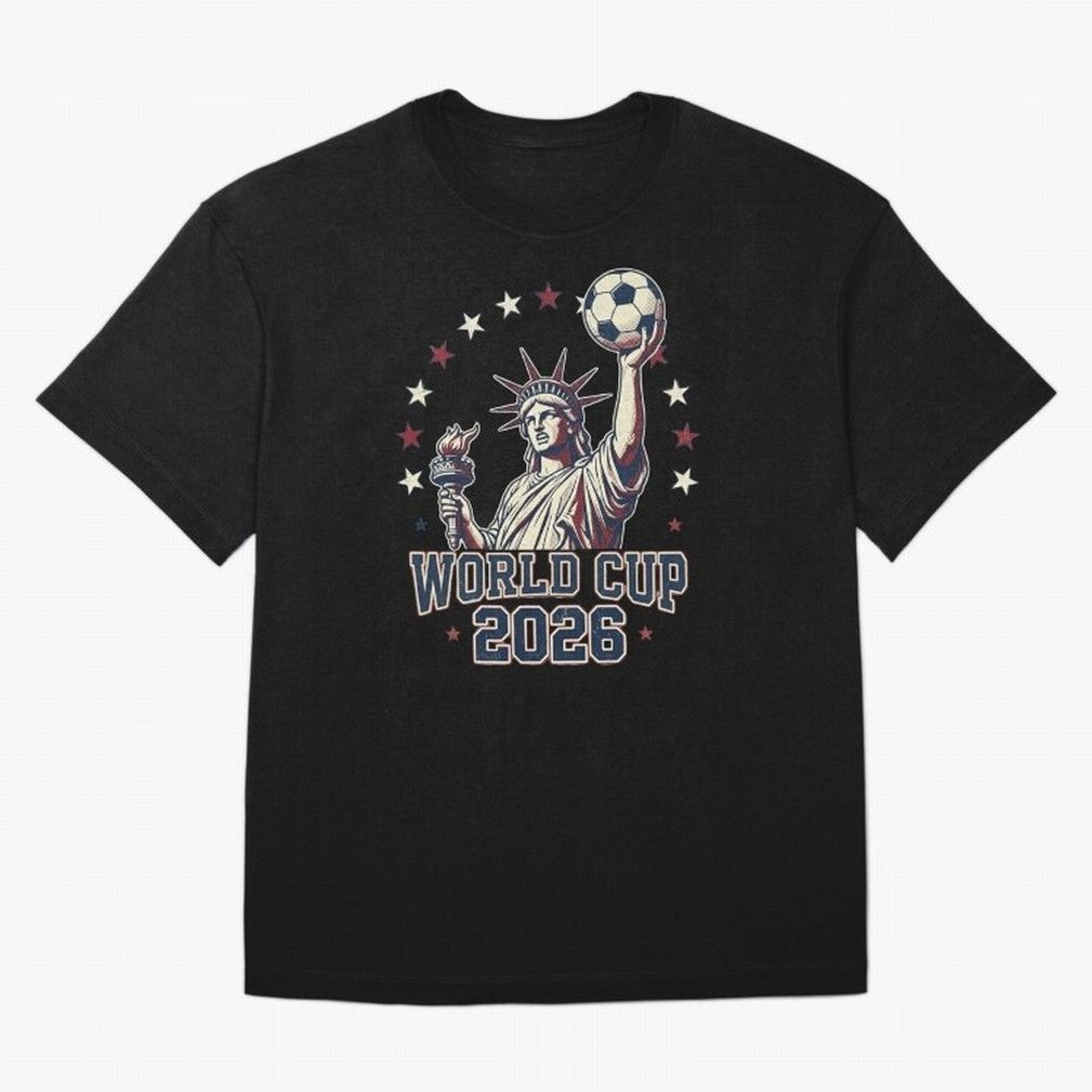 World Cup 2026 USA Soccer Statue Liberty Classic T-Shirt Celebrate Unforgettable Nights in FIFA World Cup 2026 Group Stage Spirit, Capturing England, France and Netherlands, Messi, Neymar and Mbappe, Goal Celebration Energy, Supporter Heritage,