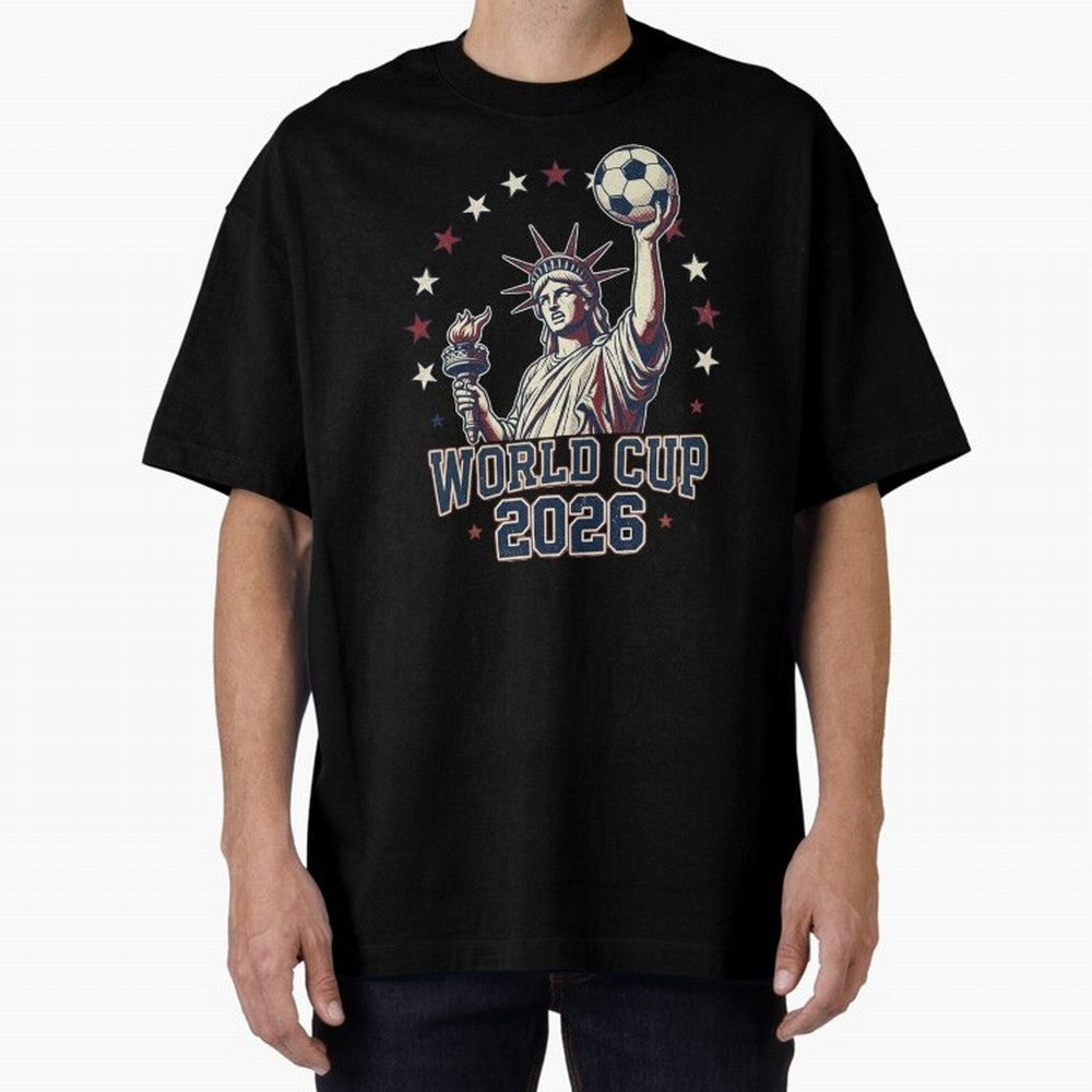 World Cup 2026 USA Soccer Statue Liberty Classic T-Shirt Celebrate Unforgettable Nights in FIFA World Cup 2026 Group Stage Spirit, Capturing England, France and Netherlands, Messi, Neymar and Mbappe, Goal Celebration Energy, Supporter Heritage,