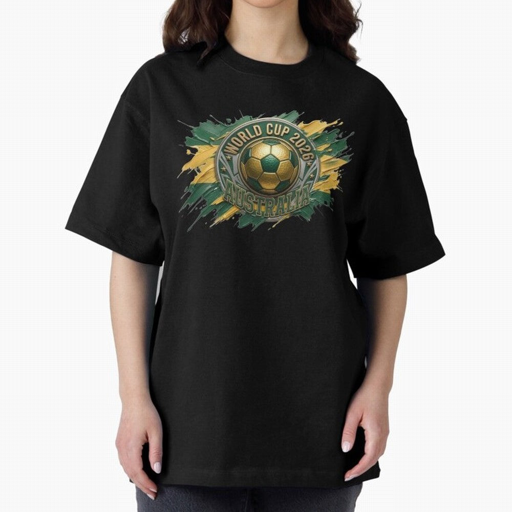 World Cup 2026 Australia Soccer Ball Paint Splash Classic T-Shirt Make Game Day About the FIFA World Cup 2026 Journey through Neymar, Haaland and Cristiano Ronaldo Highlights, Portugal, Spain and Germany Pride, Goal Celebration Energy, Supporter