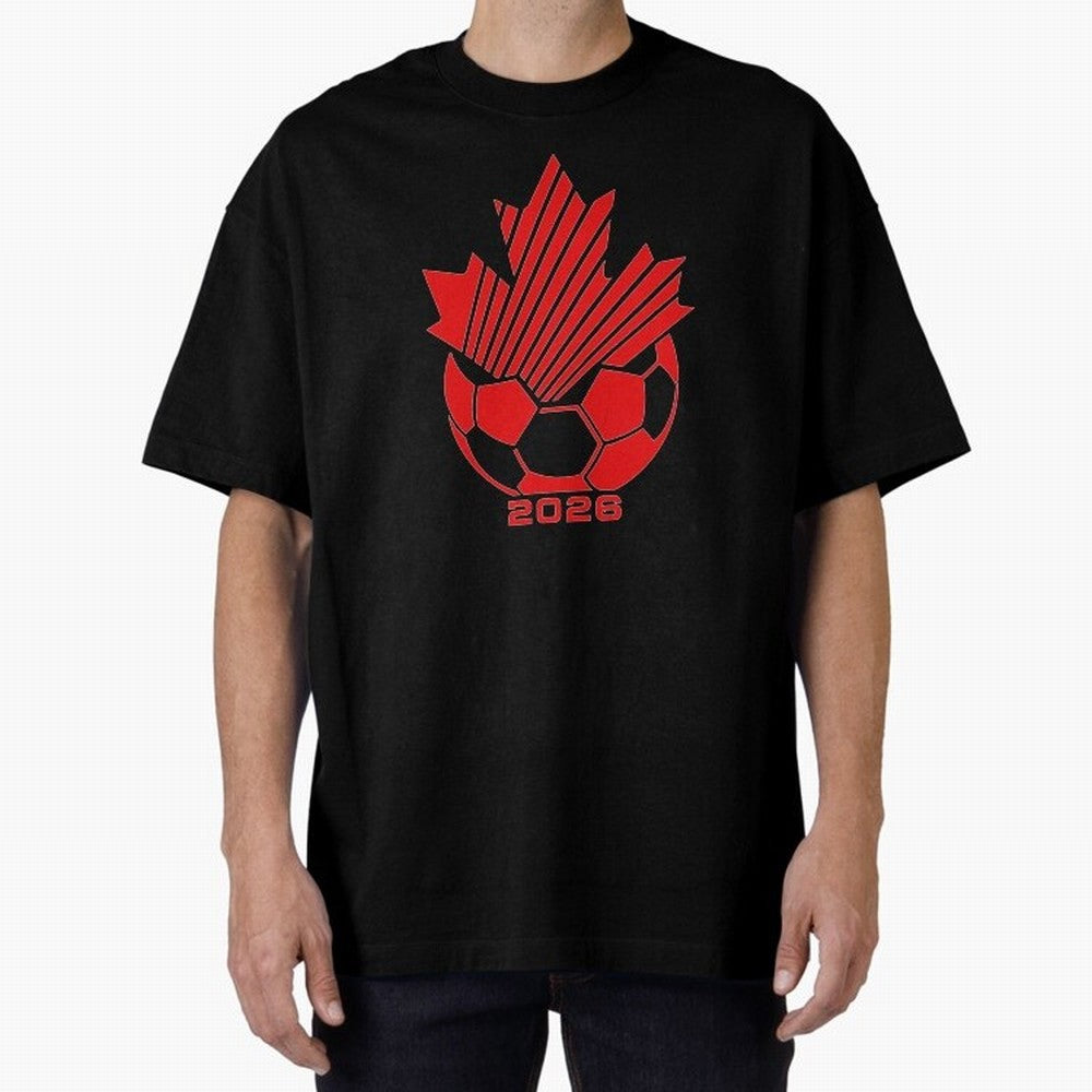 Red Maple Leaf Soccer 2026 Emblem Classic T-Shirt Share FIFA World Cup 2026 for Fans of Neymar and England, Bringing Global Supporter Spirit, Legendary Goals, National Colors and Tournament Celebration; Great for Supporters Who Love Legendary