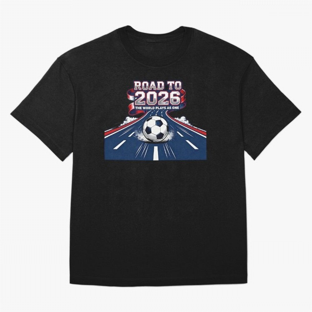 Road to 2026 ¨C The World Plays as One Classic T-Shirt Embrace Global Football Passion for FIFA World Cup 2026 Group Stage, Featuring Cristiano Ronaldo, Argentina, Worldwide Fan Energy, Dramatic Goals, Stadium Lights and Championship Celebrations;