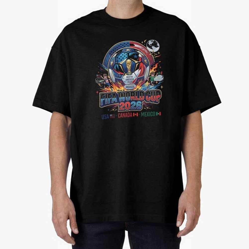 FIFA World Cup 2026 North America - USA Canada Mexico Soccer Classic T-Shirt Cheer through Every Moment of FIFA World Cup 2026 USA Canada Mexico Highlighting Haaland and Mbappe, France and Portugal Energy, Retro Football Energy, Iconic Rivalries,