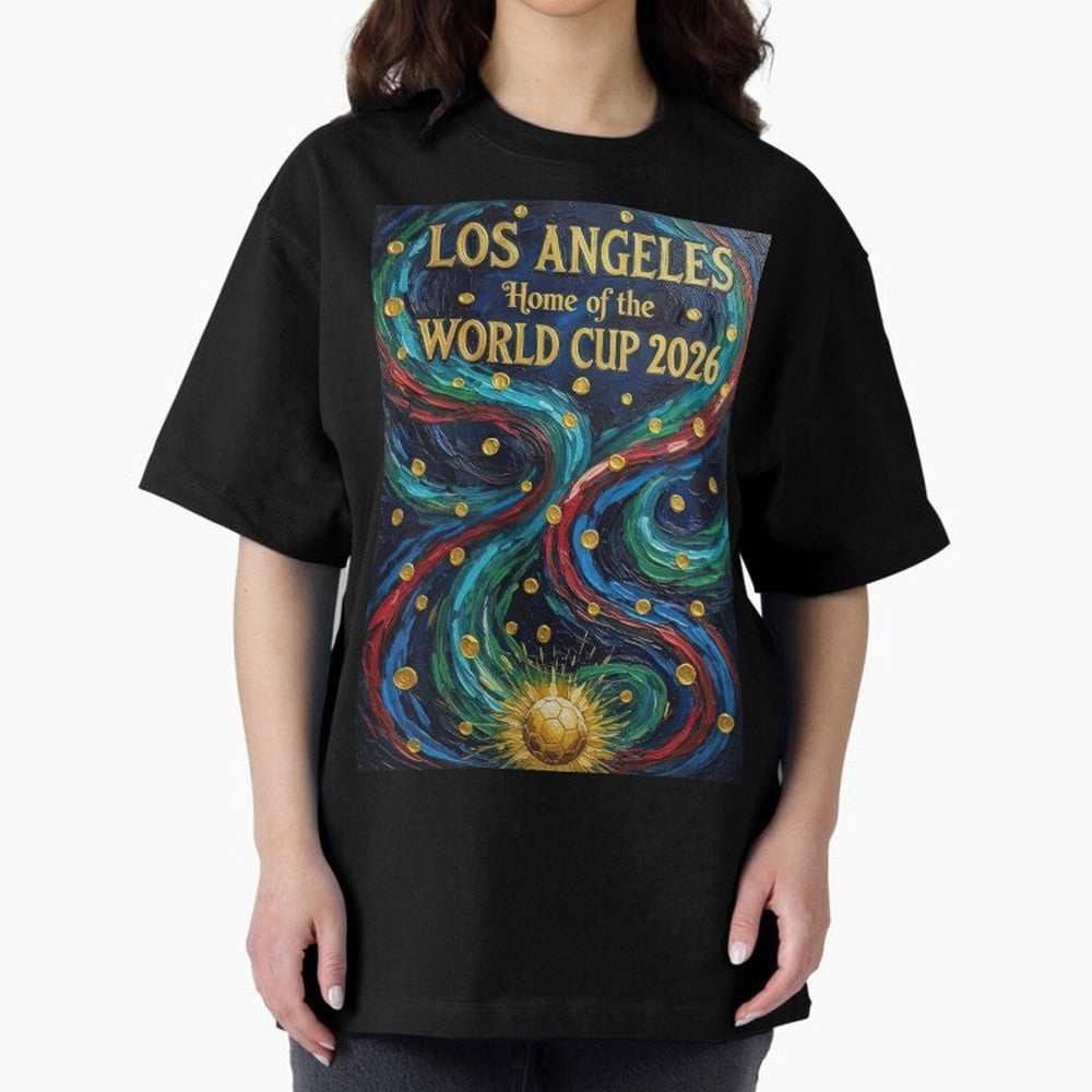 Los Angeles Home of the World Cup 2026 Soccer Fan ¡ª Moody Jewel Art Print Classic T-Shirt Follow the Road to Match Day Hype around FIFA World Cup 2026 USA Canada Mexico, Neymar, France and Portugal, Supporter Pride, Iconic Celebrations, Legendary