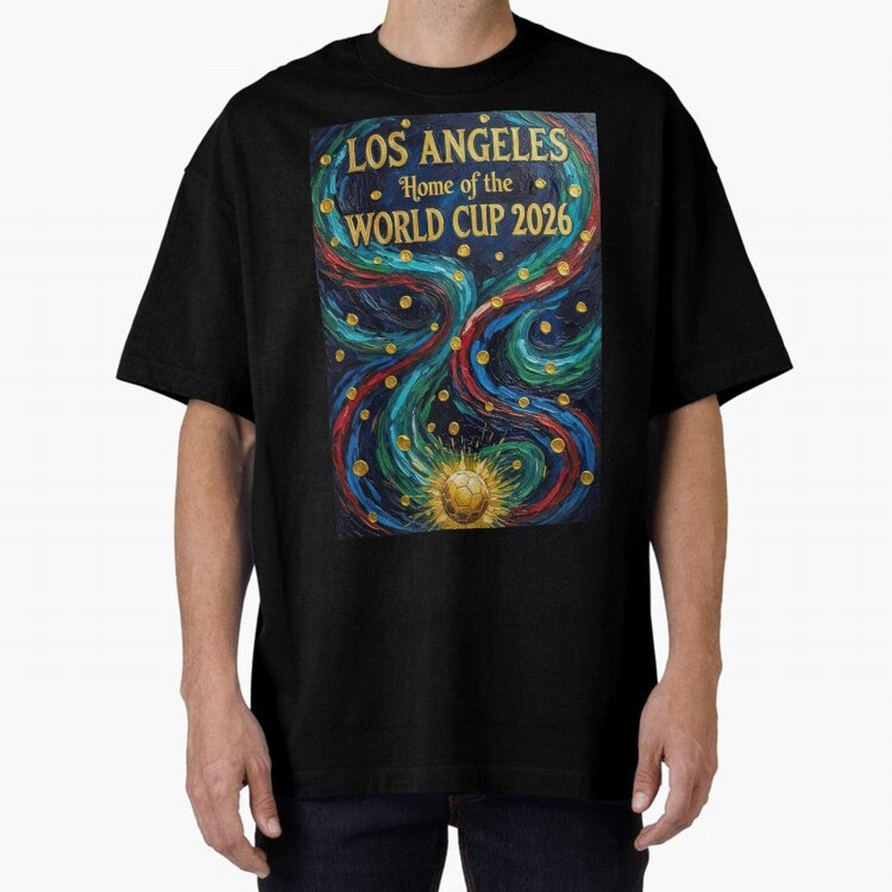 Los Angeles Home of the World Cup 2026 Soccer Fan ¡ª Moody Jewel Art Print Classic T-Shirt Follow the Road to Match Day Hype around FIFA World Cup 2026 USA Canada Mexico, Neymar, France and Portugal, Supporter Pride, Iconic Celebrations, Legendary
