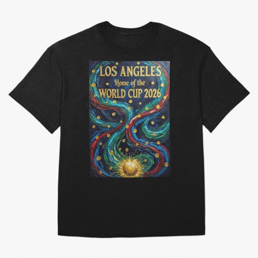 Los Angeles Home of the World Cup 2026 Soccer Fan ¡ª Moody Jewel Art Print Classic T-Shirt Follow the Road to Match Day Hype around FIFA World Cup 2026 USA Canada Mexico, Neymar, France and Portugal, Supporter Pride, Iconic Celebrations, Legendary