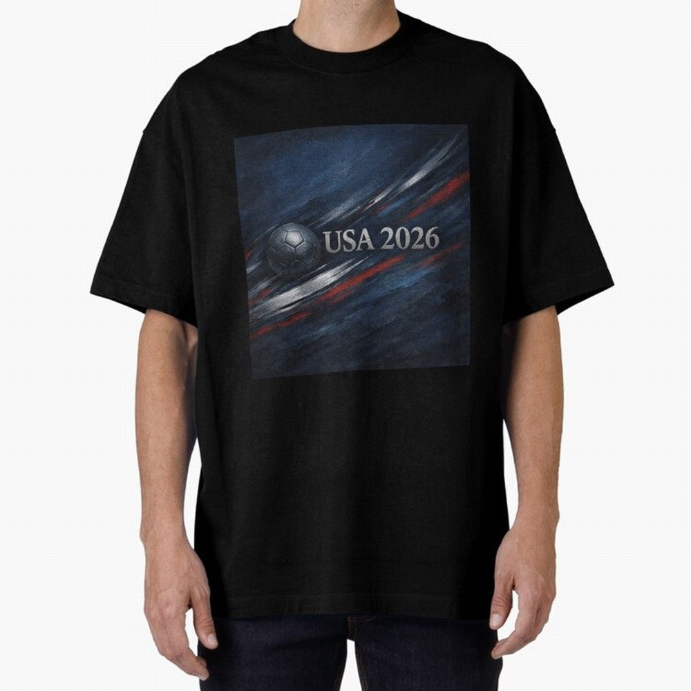 USA 2026 Soccer Emblem Inspired Classic T-Shirt Embrace Match Day Hype around FIFA World Cup 2026 Group Stage, Messi, Neymar and Mbappe, Portugal, Football History, Final Match Energy, Crowd Noise and Once in a Lifetime Moments; Perfect for