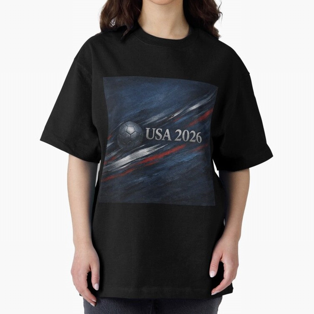 USA 2026 Soccer Emblem Inspired Classic T-Shirt Embrace Match Day Hype around FIFA World Cup 2026 Group Stage, Messi, Neymar and Mbappe, Portugal, Football History, Final Match Energy, Crowd Noise and Once in a Lifetime Moments; Perfect for