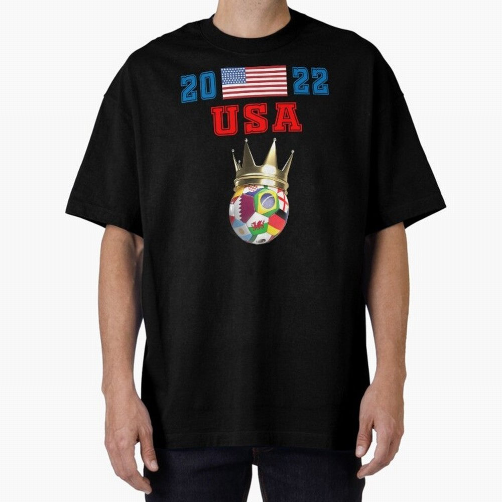 Keep Calm and support USA Football Flag Soccer Jersey Classic T-Shirt Celebrate Football Heritage in the FIFA World Cup 2026 Journey through Mbappe Highlights, Spain and Netherlands Pride, Football History, Final Match Energy, Crowd Noise and Once