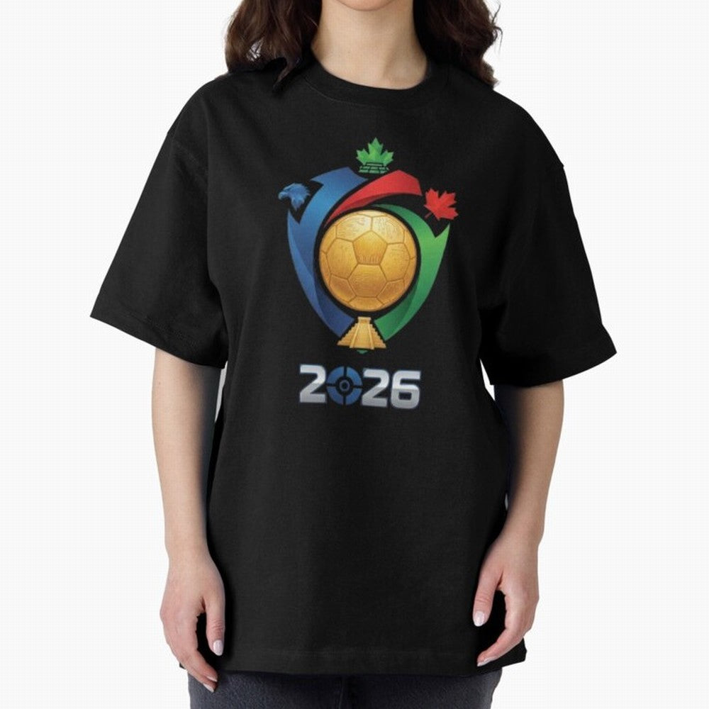 Golden Soccer Ball 2026 Host Nations Emblem Classic T-Shirt Celebrate the Magic of the FIFA World Cup 2026 Journey through Messi and Cristiano Ronaldo Highlights, Portugal Pride, Football Passion, Legendary Performances, Festival Vibes and