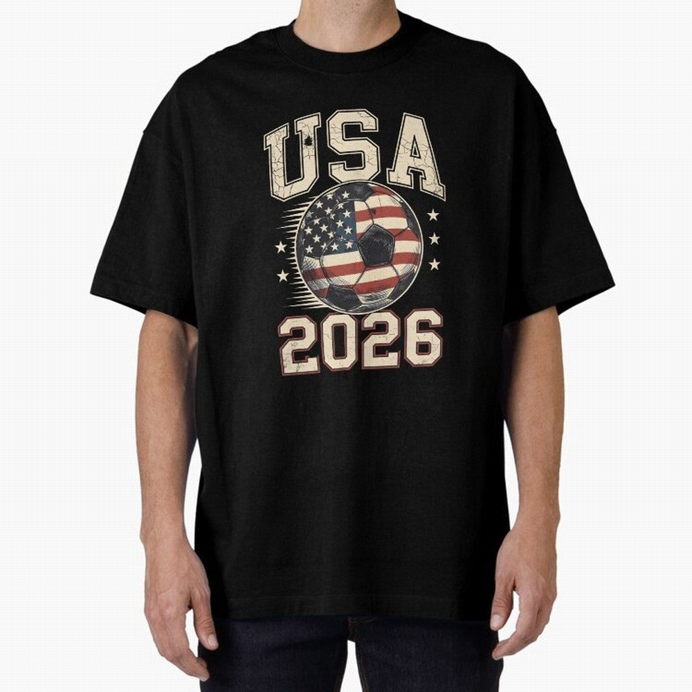 USA 2026 World Cup Soccer Classic T-Shirt Represent Fans Who Live for the FIFA World Cup 2026 USA Canada Mexico Journey through Messi, CR7 and Mbappe Highlights, Portugal, Spain and Germany Pride, Retro Football Energy, Iconic Rivalries, Trophy