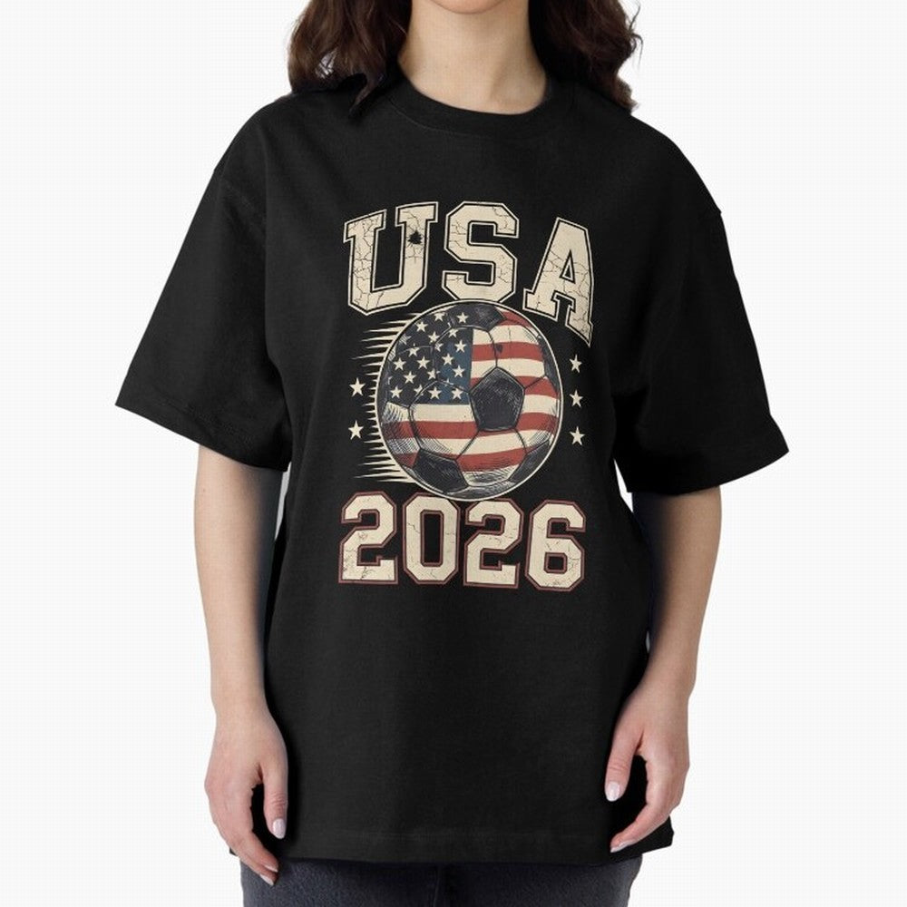 USA 2026 World Cup Soccer Classic T-Shirt Represent Fans Who Live for the FIFA World Cup 2026 USA Canada Mexico Journey through Messi, CR7 and Mbappe Highlights, Portugal, Spain and Germany Pride, Retro Football Energy, Iconic Rivalries, Trophy