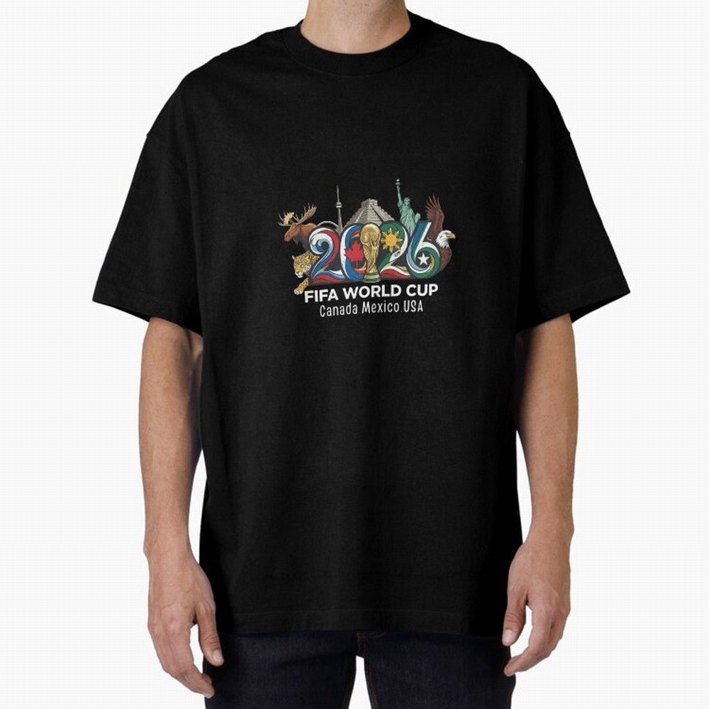 Skyline Landmarks 2026 World Cup Classic T-Shirt Celebrate Supporters United by FIFA World Cup 2026 Group Stage Filled with CR7 and Messi, Spain and Netherlands Energy, Football Festival Excitement, Trophy Ambitions, Country Rivalries and Star